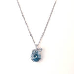 VEKENZA 925 Sterling Silver bow and stone  pendant chain,Original Rhodium Plated, Swiss Zirconia Gift for Women & Girls - Image 2