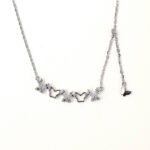 VEKENZA 925 Sterling Silver multiple butterflies pendant chain,Original Rhodium Plated, Swiss Zirconia Gift for Women & Girls - Image 3