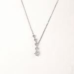 VEKENZA 925 Sterling Silver cascade heart pendant chain,Original Rhodium Plated, Swiss Zirconia Gift for Women & Girls - Image 2