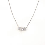 VEKENZA 925 Sterling Silver circle crystal pendant chain,Original Rhodium Plated, Swiss Zirconia Gift for Women & Girls - Image 2