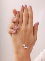 VEKENZA 925 Sterling Silver freshwater pearl pendant chain,Original Rhodium Plated, Swiss Zirconia Gift for Women & Girls - Image 4