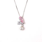 VEKENZA 925 Sterling Silver butterfly design with pearl pendant chain,Original Rhodium Plated, Swiss Zirconia Gift for Women & Girls - Image 2