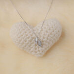 VEKENZA 925 Sterling Silver peacock feather shape pendant chain,Original Rhodium Plated, Swiss Zirconia Gift for Women & Girls - Image 4