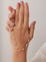 VEKENZA 925 Sterling Silver pearl mala ,Original Rhodium Plated, Swiss Zirconia Gift for Women & Girls - Image 4