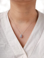 VEKENZA 925 Sterling Silver bow and stone  pendant chain,Original Rhodium Plated, Swiss Zirconia Gift for Women & Girls - Image 9