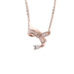 VEKENZA 925 Sterling Silver ribbon type pendant chain,Original Rhodium Plated, Swiss Zirconia Gift for Women & Girls - Image 6