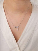 VEKENZA 925 Sterling Silver ribbon type pendant chain,Original Rhodium Plated, Swiss Zirconia Gift for Women & Girls - Image 5