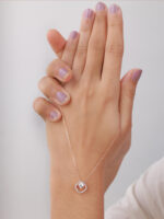 VEKENZA 925 Sterling Silver square shaped  pendant chain,Original Rhodium Plated, Swiss Zirconia Gift for Women & Girls - Image 4