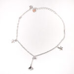 VEKENZA Pure 925 Sterling Silver flower Anklet For Women (Single)  | Gift for Her | Multiple Design Options