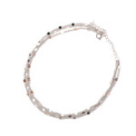 VEKENZA Pure 925 Sterling Silver triple line Anklet For Women (Single)  | Gift for Her | Multiple Design Options