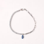 VEKENZA 925 sterling Silver hamsa hand hanger blue evil eye Bracelet, Adjustable | Rhodium Plated Women Bracelet, Gifts for Her| Multiple Design Options