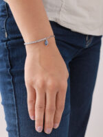 VEKENZA 925 sterling Silver hamsa hand hanger blue evil eye Bracelet, Adjustable | Rhodium Plated Women Bracelet, Gifts for Her| Multiple Design Options - Image 2