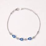 VEKENZA 925 sterling Silver pushpin blue evil eye Bracelet, Adjustable | Rhodium Plated Women Bracelet, Gifts for Her| Multiple Design Options