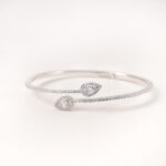 VEKENZA 925 Silver hills shaped Cuff Bracelet, Adjustable | Rhodium Plated Women Kada Bracelet, Gifts for Her| Multiple Design Options (Copy) - Image 7