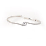 VEKENZA 925 Silver oval diamond Cuff Bracelet, Adjustable | Rhodium Plated Women Kada Bracelet, Gifts for Her| Multiple Design Options - Image 9