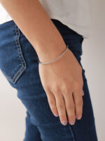 VEKENZA 925 Silver lightweight diamond Cuff Bracelet, Adjustable | Rhodium Plated Women Kada Bracelet, Gifts for Her| Multiple Design Options - Image 6