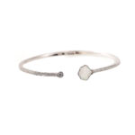 VEKENZA 925 Silver MOP diamond Cuff Bracelet, Adjustable | Rhodium Plated Women Kada Bracelet, Gifts for Her| Multiple Design Options - Image 2