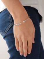 VEKENZA 925 Silver hills shaped Cuff Bracelet, Adjustable | Rhodium Plated Women Kada Bracelet, Gifts for Her| Multiple Design Options - Image 5