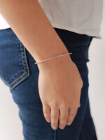 VEKENZA 925 Silver lightweight diamond Cuff Bracelet, Adjustable | Rhodium Plated Women Kada Bracelet, Gifts for Her| Multiple Design Options - Image 9