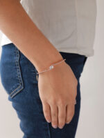 VEKENZA 925 Silver oval diamond Cuff Bracelet, Adjustable | Rhodium Plated Women Kada Bracelet, Gifts for Her| Multiple Design Options - Image 3