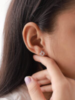 VEKENZA Pure 925 Sterling Silver sqaure Earrings | Gift for Her | Multiple Design Options - Image 4