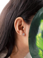 VEKENZA Pure 925 Sterling Silver flower with oval Earrings | Gift for Her | Multiple Design Options - Image 4