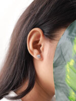 VEKENZA Pure 925 Sterling Silver traingle motif  Earrings | Gift for Her | Multiple Design Options - Image 4