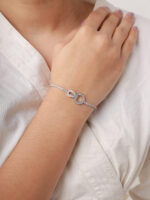 vekenza 925 sterling Silver hollow round Bracelet, Adjustable | Rhodium Plated Women Bracelet, Gifts for Her| Multiple Design Options - Image 9