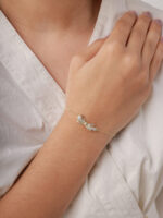 vekenza 925 sterling Silver ribbon type Bracelet, Adjustable | Rhodium Plated Women Bracelet, Gifts for Her| Multiple Design Options - Image 4