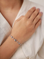 vekenza 925 sterling Silver triangle shape Bracelet, Adjustable | Rhodium Plated Women Bracelet, Gifts for Her| Multiple Design Options - Image 4