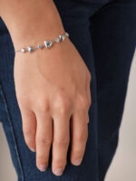 vekenza 925 sterling Silver triangle shape Bracelet, Adjustable | Rhodium Plated Women Bracelet, Gifts for Her| Multiple Design Options - Image 5