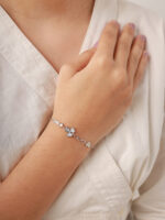 vekenza 925 sterling Silver MOP flower Bracelet, Adjustable | Rhodium Plated Women Bracelet, Gifts for Her| Multiple Design Options - Image 4