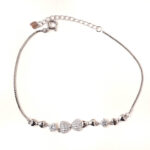 VEKENZA 925 sterling Silver bow Bracelet, Adjustable | Rhodium Plated Women Bracelet, Gifts for Her| Multiple Design Options