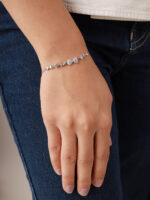 VEKENZA 925 sterling Silver bow Bracelet, Adjustable | Rhodium Plated Women Bracelet, Gifts for Her| Multiple Design Options - Image 4