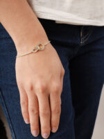 vekenza 925 sterling Silver hollow round Bracelet, Adjustable | Rhodium Plated Women Bracelet, Gifts for Her| Multiple Design Options - Image 5