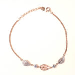 vekenza 925 sterling Silver leaf shaped Bracelet, Adjustable | Rhodium Plated Women Bracelet, Gifts for Her| Multiple Design Options - Image 7