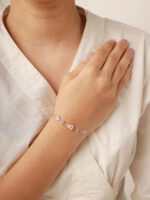 vekenza 925 sterling Silver leaf shaped Bracelet, Adjustable | Rhodium Plated Women Bracelet, Gifts for Her| Multiple Design Options - Image 8