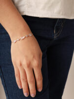 vekenza 925 sterling Silver leaf shaped Bracelet, Adjustable | Rhodium Plated Women Bracelet, Gifts for Her| Multiple Design Options - Image 9