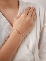 vekenza 925 sterling Silver triangle shape Bracelet, Adjustable | Rhodium Plated Women Bracelet, Gifts for Her| Multiple Design Options - Image 8