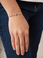 vekenza 925 sterling Silver triangle shape Bracelet, Adjustable | Rhodium Plated Women Bracelet, Gifts for Her| Multiple Design Options - Image 9